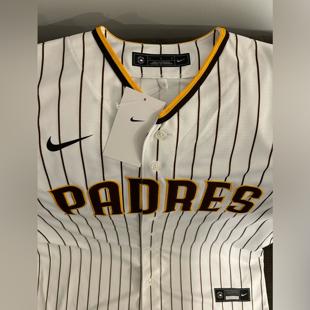 Nike Authentic San Diego Padres MLB Baseball Pinstripe Jersey Men’s Sz: L - Picture 3 of 5